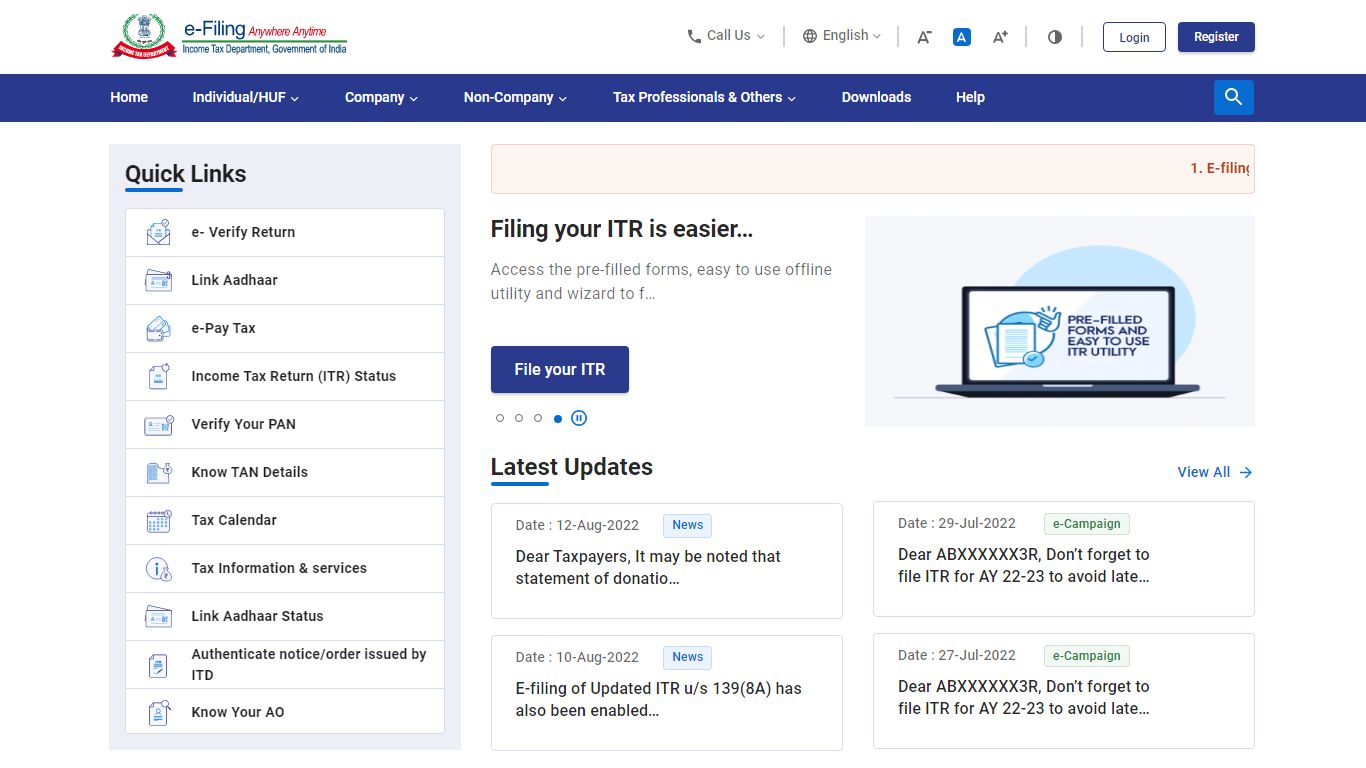 Home | Income Tax Department